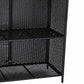 MFurn Cassy 3pc Wicker Outdoor Patio Bar Set with Glass Top & Cushions