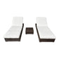 MFurn Cait Rattan Sun Loungers – Set of 2 with Side Table