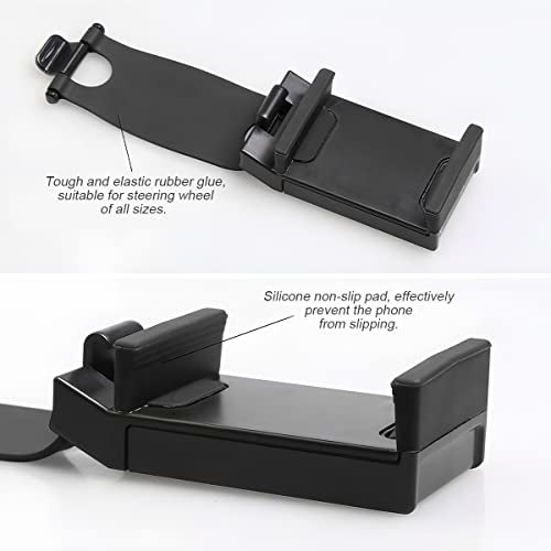 Car Cell Phone Holder, Retractable Buckle-Type Hanger Mount, Universal for iPhone 13/12 Pro, Pro Max, XS, Samsung, More Devices, Suitable for All Vehicles (Black)