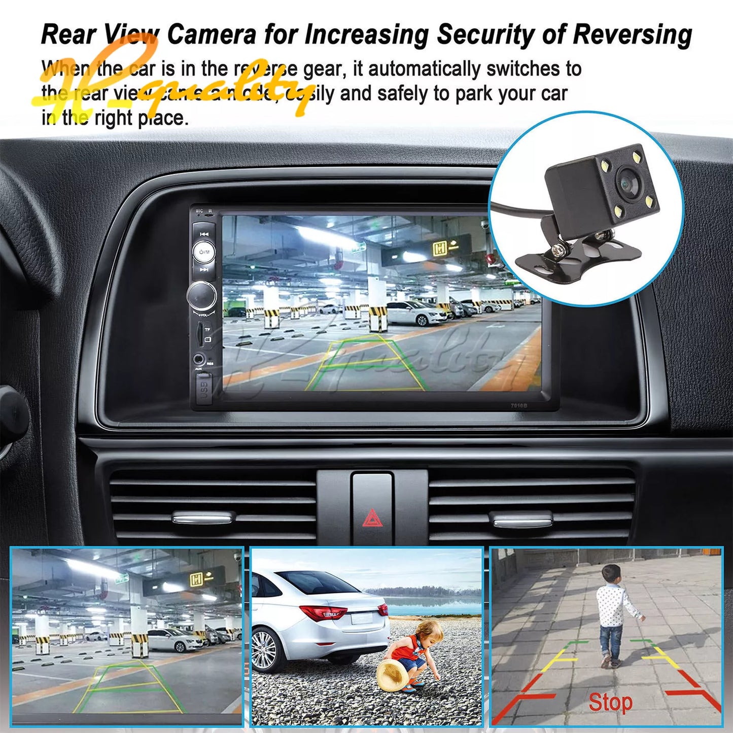 HD BT Touch Screen Car Stereo Radio MP5 Player FM/MP3/USB/AUX - 7inch