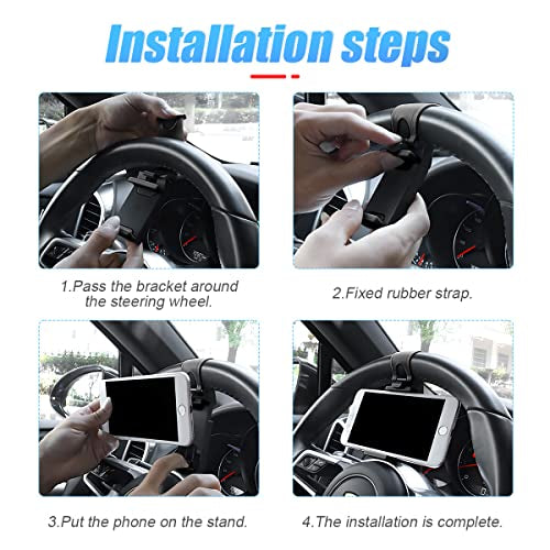 Car Cell Phone Holder, Retractable Buckle-Type Hanger Mount, Universal for iPhone 13/12 Pro, Pro Max, XS, Samsung, More Devices, Suitable for All Vehicles (Black)