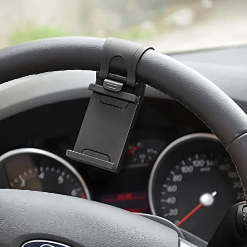 Car Cell Phone Holder, Retractable Buckle-Type Hanger Mount, Universal for iPhone 13/12 Pro, Pro Max, XS, Samsung, More Devices, Suitable for All Vehicles (Black)