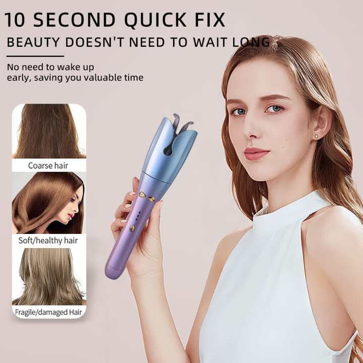 Portable Wireless Usb Rechargeable Automatic Body Wave Hair Curler