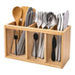 MHome Bamboo Utensil Holder – 3 Section