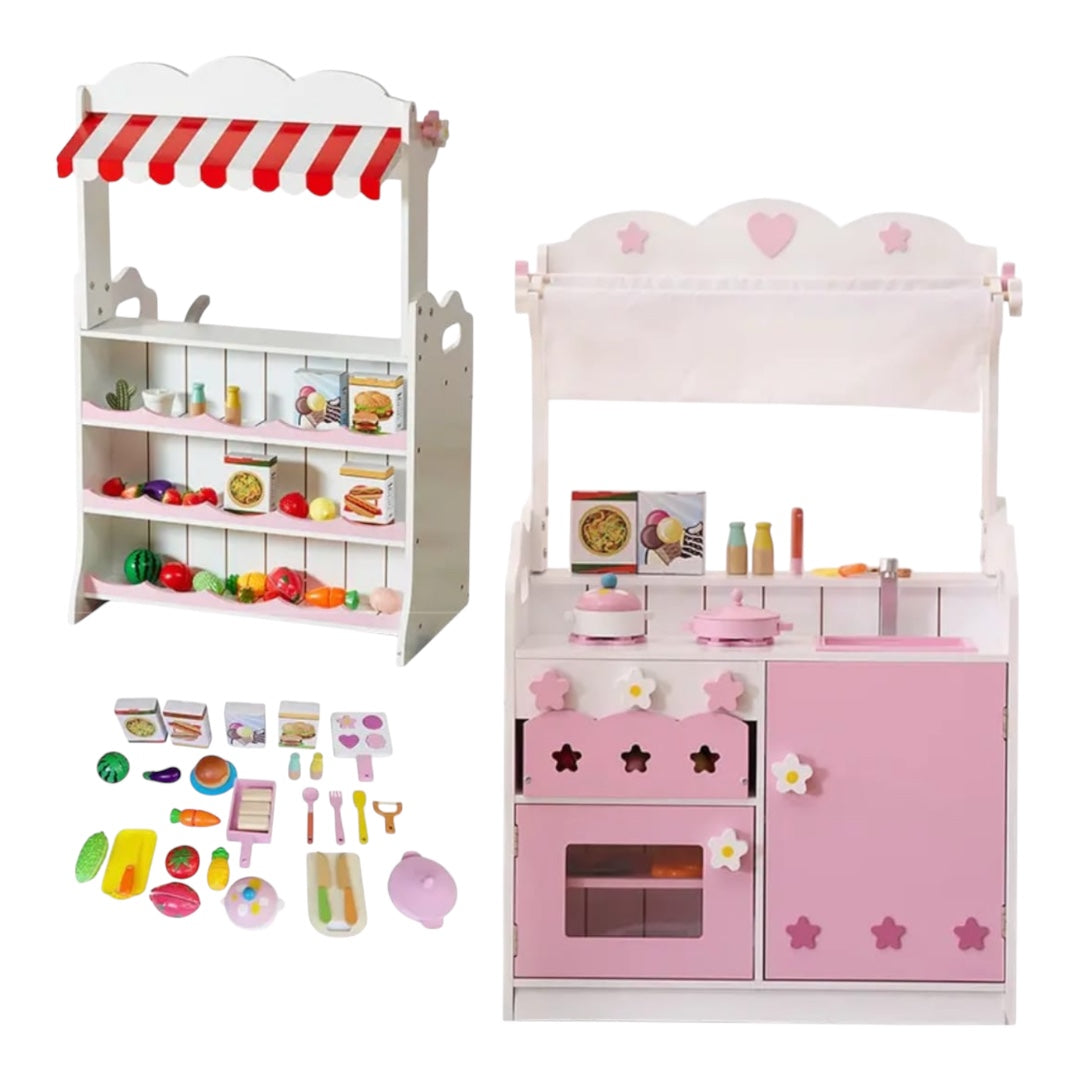 Kids Play Kitchen - Children's Kitchen Play Set - Cooking Toys