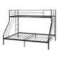 MHome Steel Double Bunk Bed – Single Top & Double Bottom | Space-Saving Modern Design