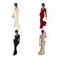 Women's Long Sleeve Bodycon Maxi Dress - Elegant Slim Fit Evening Dress - Various Colours