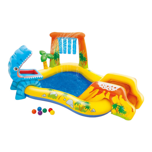 Dinosaur Inflatable Play Center With Slide