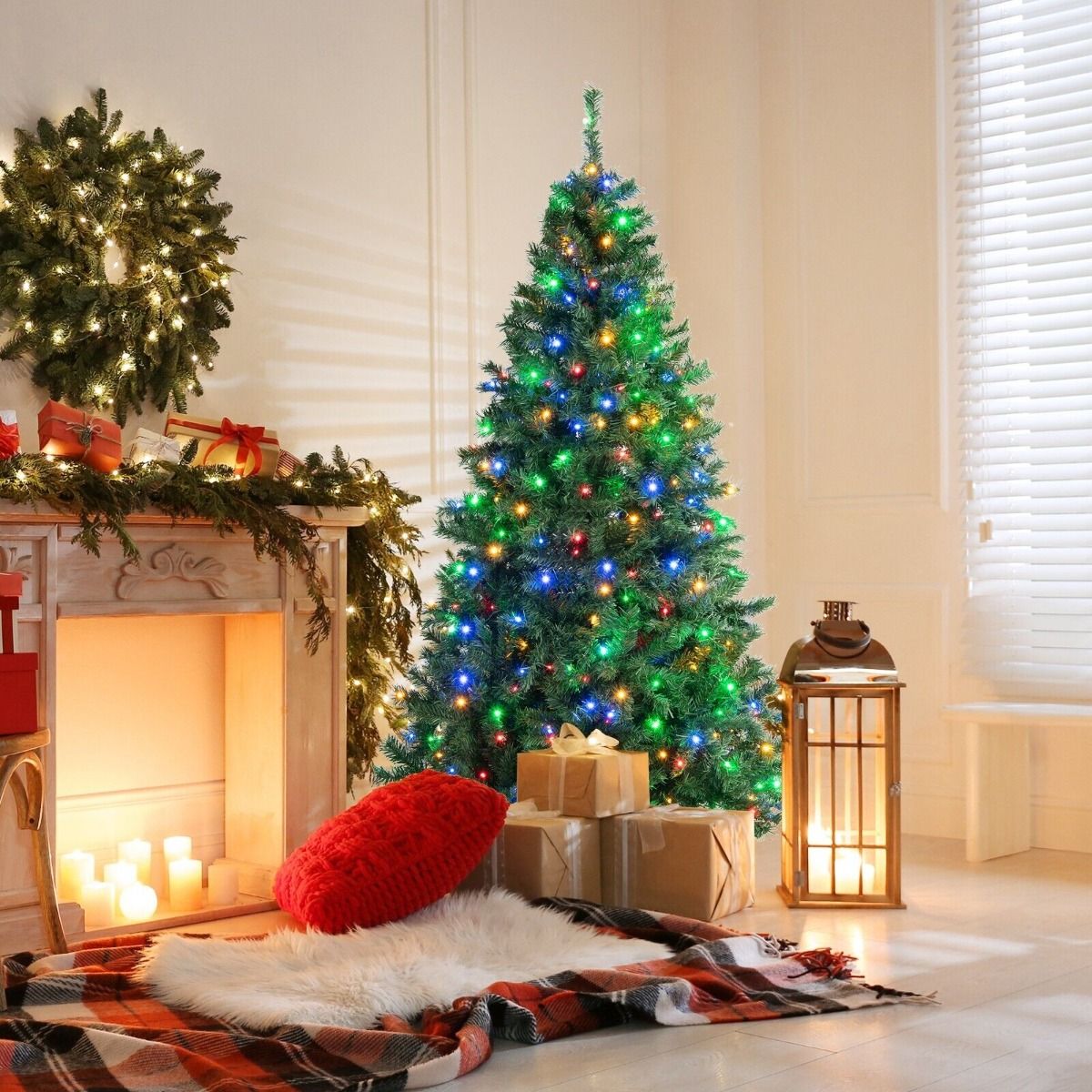 Christmas Tree Pre-Lit With LED Lights-Various Sizes