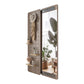 MFURN Multifunctional Full Length Mirror Wood With Shelf And Hooks 120x40cm