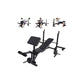 PROSPORTZ Adjustable Weight Bench with Barbell Rack and Leg Developer Multifunctional WeightLifting Bench
