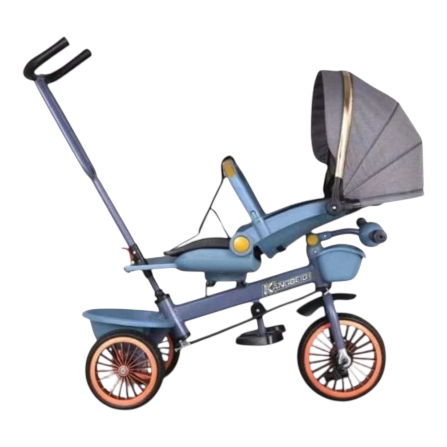 MBaby Tricycle Stroller Rotatable and Reclining Baby Carriage Foldable