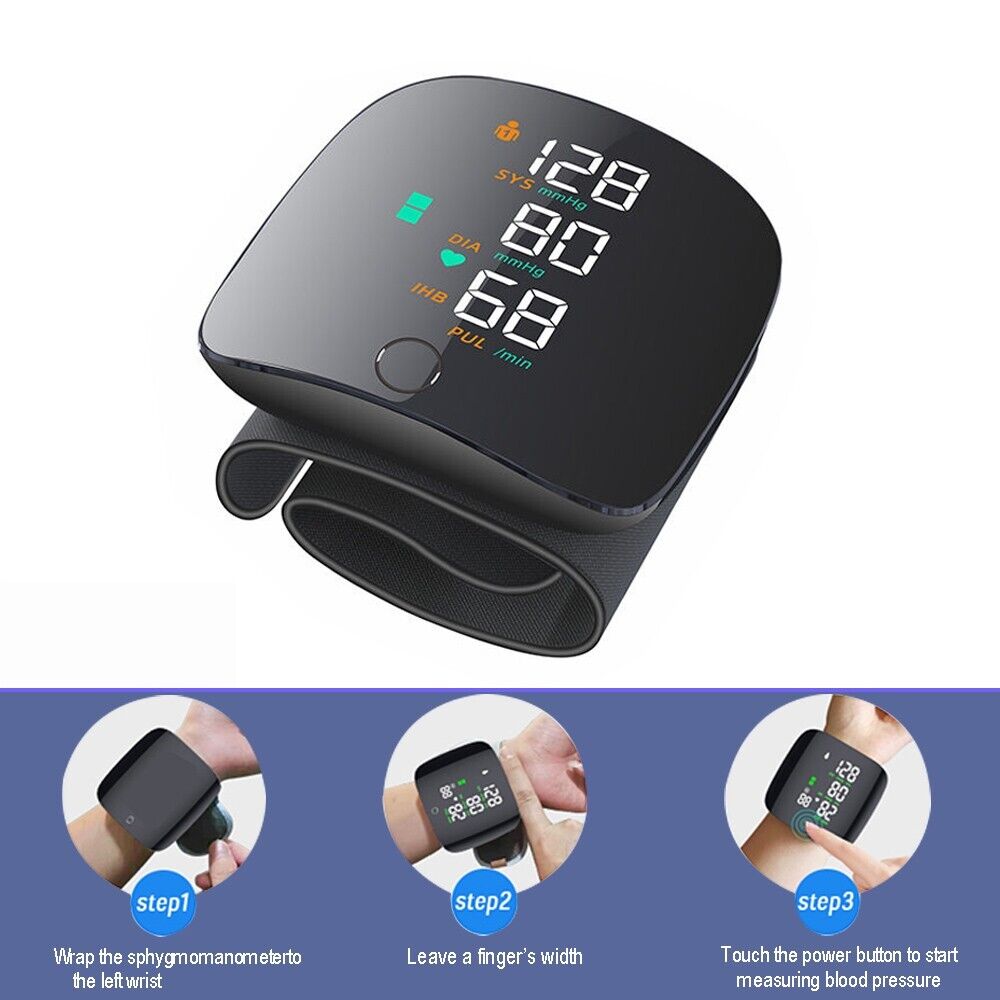 24 hour Ambulatory Blood-pressure Meter / Rechargeable Sphygmomanometer Smart LCD Screen
