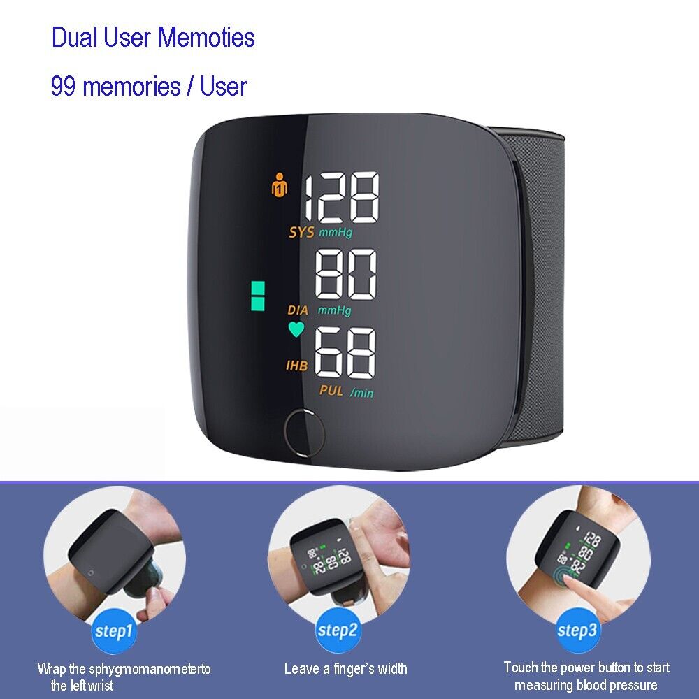 24 hour Ambulatory Blood-pressure Meter / Rechargeable Sphygmomanometer Smart LCD Screen