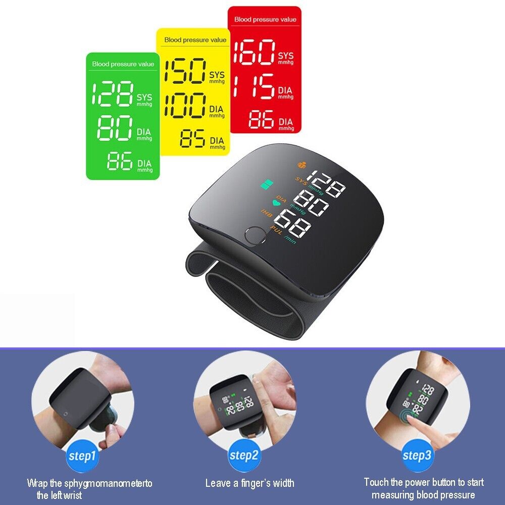 24 hour Ambulatory Blood-pressure Meter / Rechargeable Sphygmomanometer Smart LCD Screen