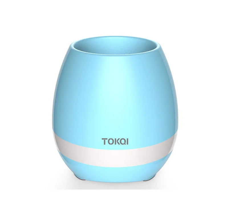 Creative Smart Bluetooth Touch Music Flower Home Office Decoration Green Music Flowerpot Night Light with Speaker
