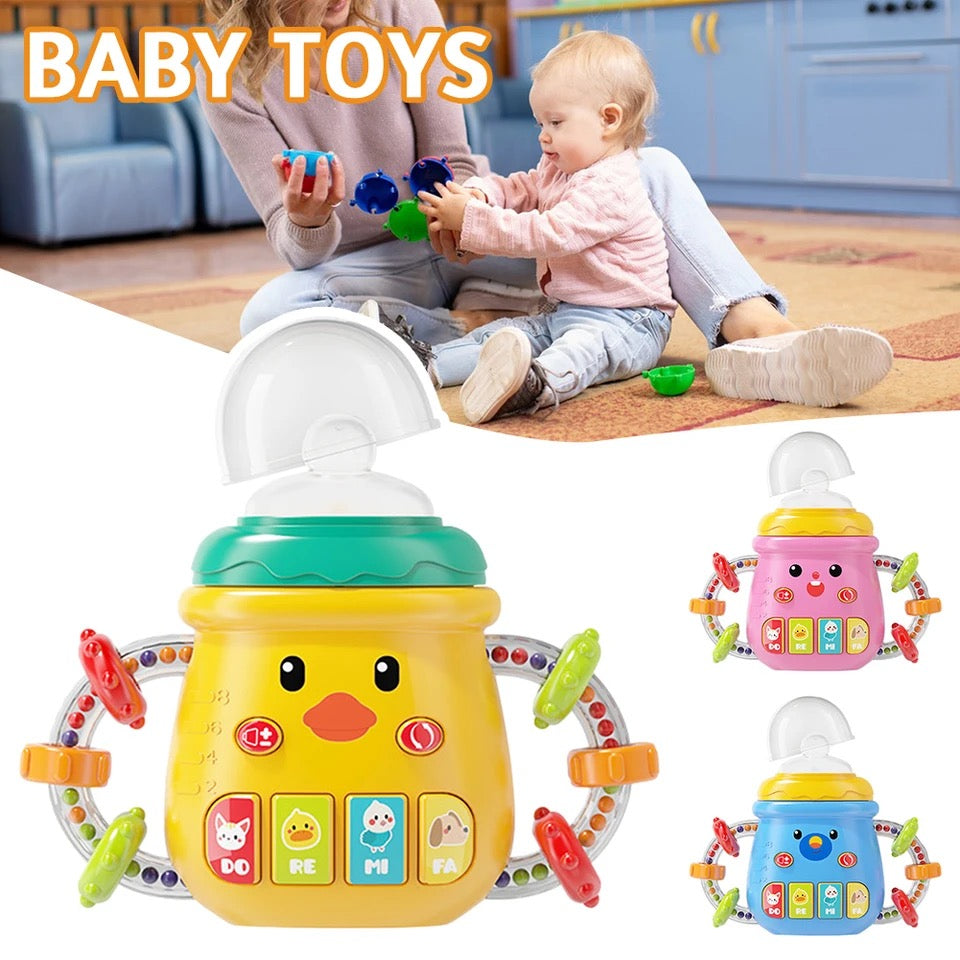 Baby Bottle Early Education Machine With Light Music Portable Colorful Puzzle Toy Birthday Chirstmas Gift