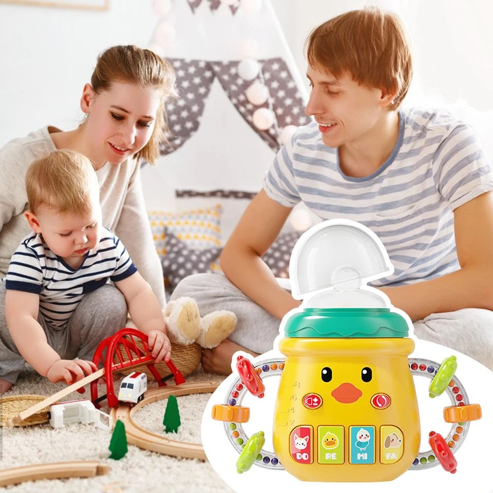 Baby Bottle Early Education Machine With Light Music Portable Colorful Puzzle Toy Birthday Chirstmas Gift