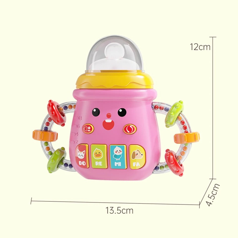 Baby Bottle Early Education Machine With Light Music Portable Colorful Puzzle Toy Birthday Chirstmas Gift