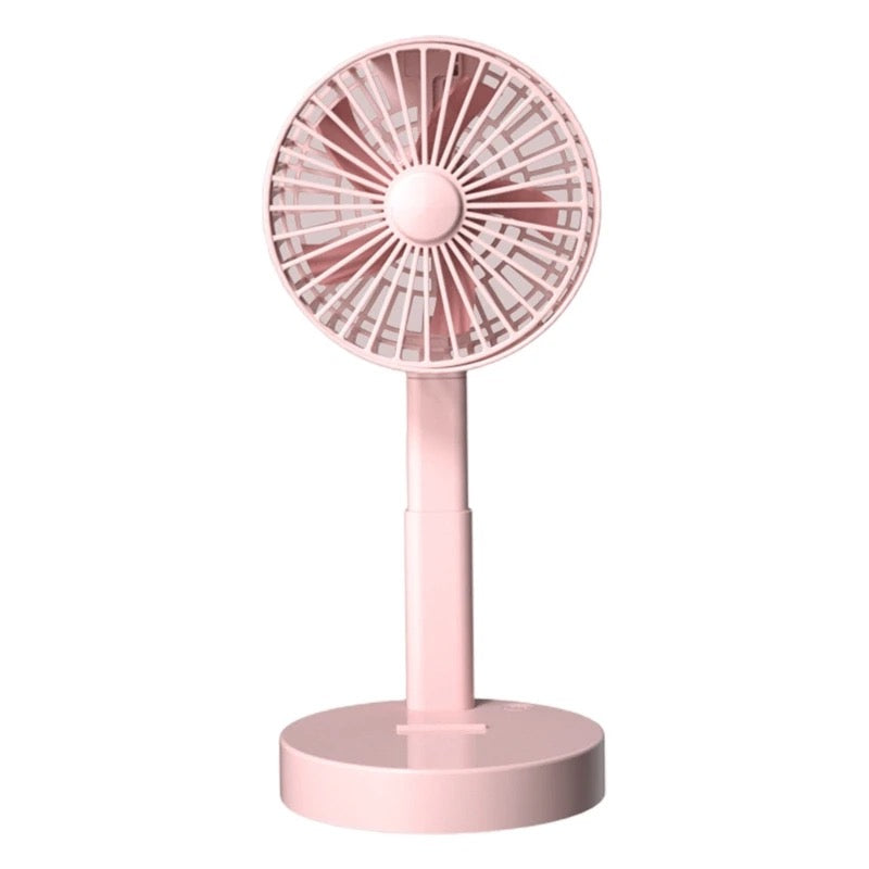 Foldable Telescopic Charging Fan, Minimalist, Mini Portable Desktop