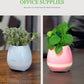 Creative Smart Bluetooth Touch Music Flower Home Office Decoration Green Music Flowerpot Night Light with Speaker