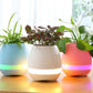 Creative Smart Bluetooth Touch Music Flower Home Office Decoration Green Music Flowerpot Night Light with Speaker
