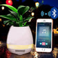 Creative Smart Bluetooth Touch Music Flower Home Office Decoration Green Music Flowerpot Night Light with Speaker