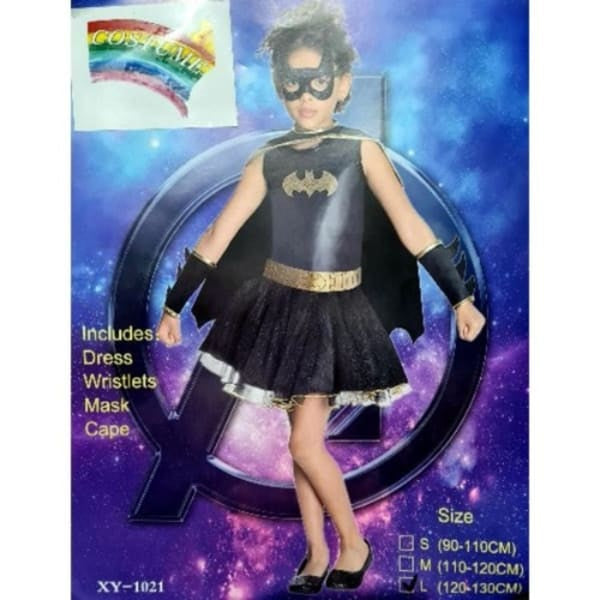 Kids Children Super Hero Costume- Bat Woman