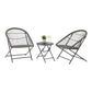 MFurn Rattan Indoor & Outdoor Chairs and Round Table – 3 Piece Set