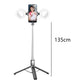 MTech Extendable Selfie Stick with Tik Tok Rechargeable Wireless Remote ,Tripod Stand and Double lamp