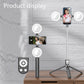 MTech Extendable Selfie Stick with Tik Tok Rechargeable Wireless Remote ,Tripod Stand and Double lamp