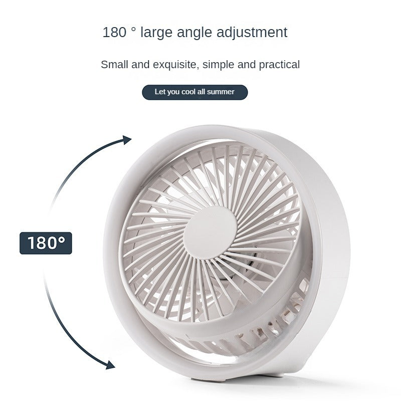 Portable Fan With LED Light (Rechargeable)