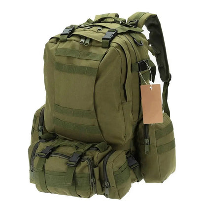Camping Bags Outdoor Military Molle Tactical Bag Rucksack Backpacks Vintage Hiking Camouflage Water Resistant 600D -50L