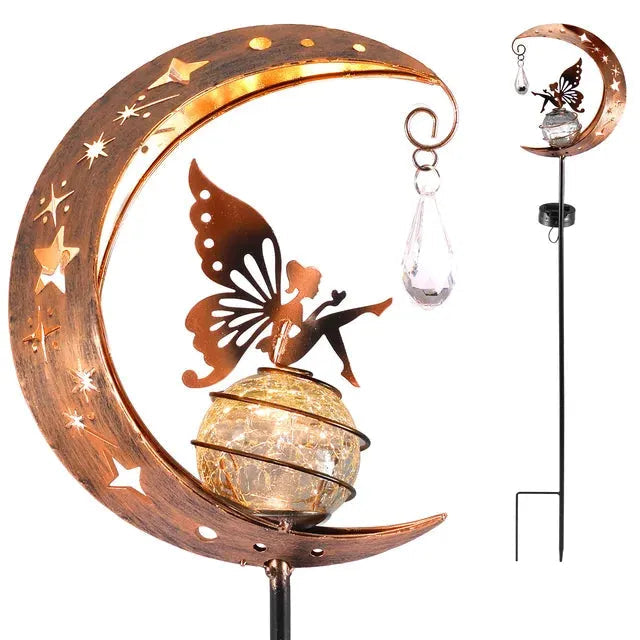 MHome Angelic Solar Garden Light with Decorative Wind Chimes