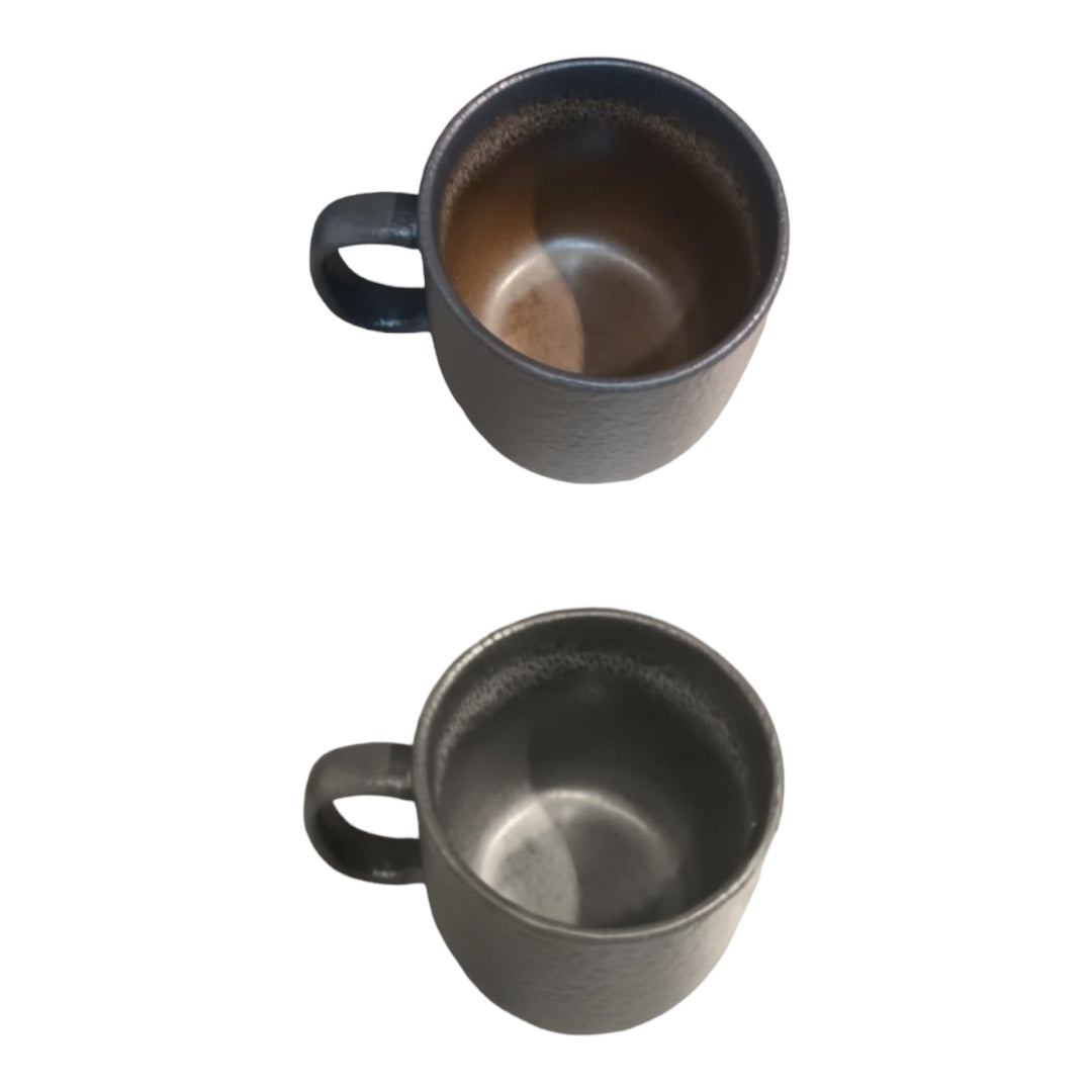 Stoneware Coffee Mug Grey 4pc