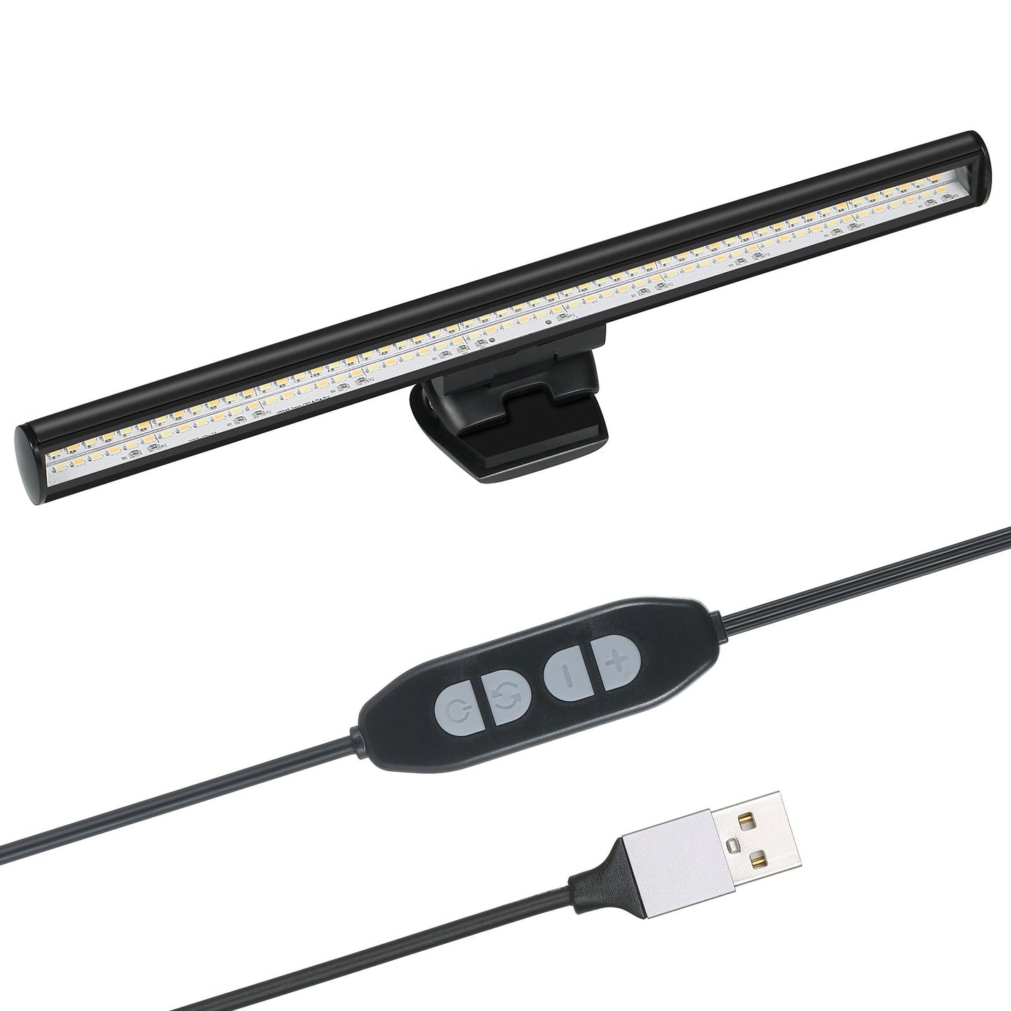 e-Reading Monitor Light for Laptop USB Operated Dimmable Eye-caring Screen Lamp 3 Color Temperature & Adjustable 10 Brightness Levels Space Saving LEDs Task Lamp