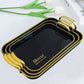 MHome Serving Tray Fruit Dinner Food Tray Rectangle  - 3 Pack Various Options