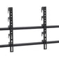 MTech Mobile TV Stand with Game Console Mount, Black, Carbon Steel & Wood, Fits 49-75 inch TVs, 360° Wheels, Height Adjustable