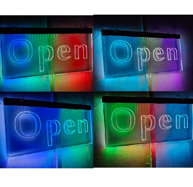 Open Neon Sign With Hanging Chain 220v