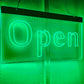 Open Neon Sign With Hanging Chain 220v