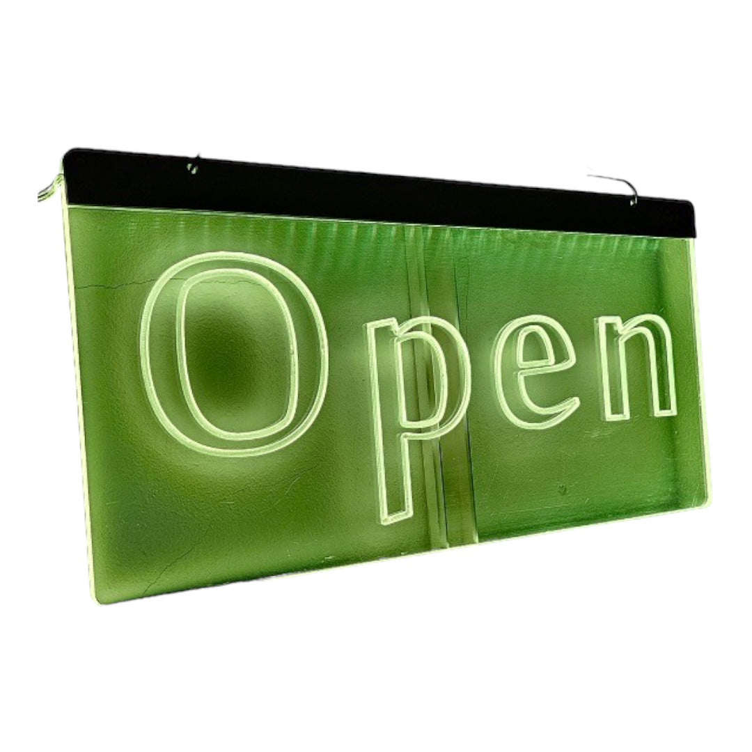 Open Neon Sign With Hanging Chain 220v