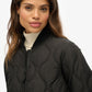 Ladies Cropped Faux Leather Bomber Jacket-Various Colours