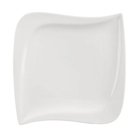 White Ceramic Rectangular Serving Dinnerware Plate 8inch 6pc Set ...