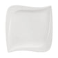 White Ceramic Rectangular Serving Dinnerware Plate 8inch 6pc Set