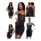 Luxurious Pearl Backless Mini Dress