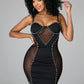 Luxurious Pearl Backless Mini Dress
