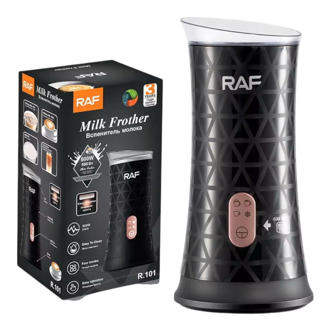 RAF Electric Milk Frother R.101 – 4-In-1 Handheld Coffee Foam Maker With Heating