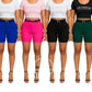 Womens High Waist Slim Pull On Shorts with Tummy Control Dressy Office Butt Sculpting Shorts-Various Colours