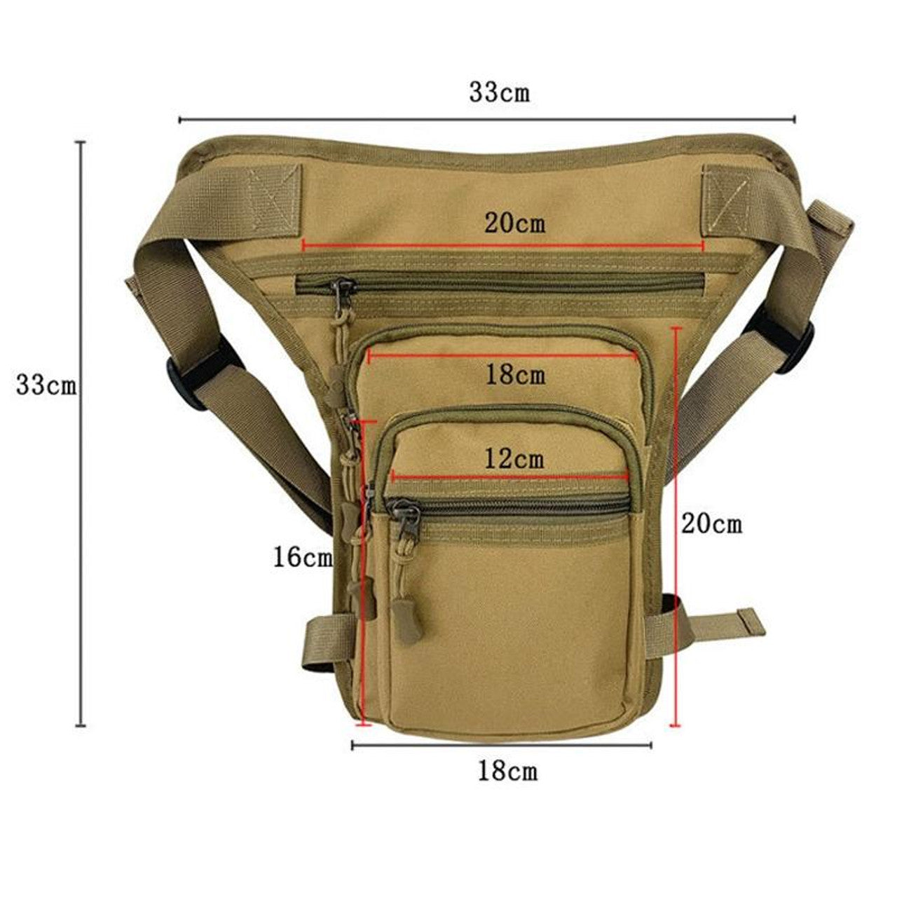 Outdoor Motorcycle Riding Waist And Leg Bag Man Multi Compartment Waist Pack(Camouflage, Brown,Grey)