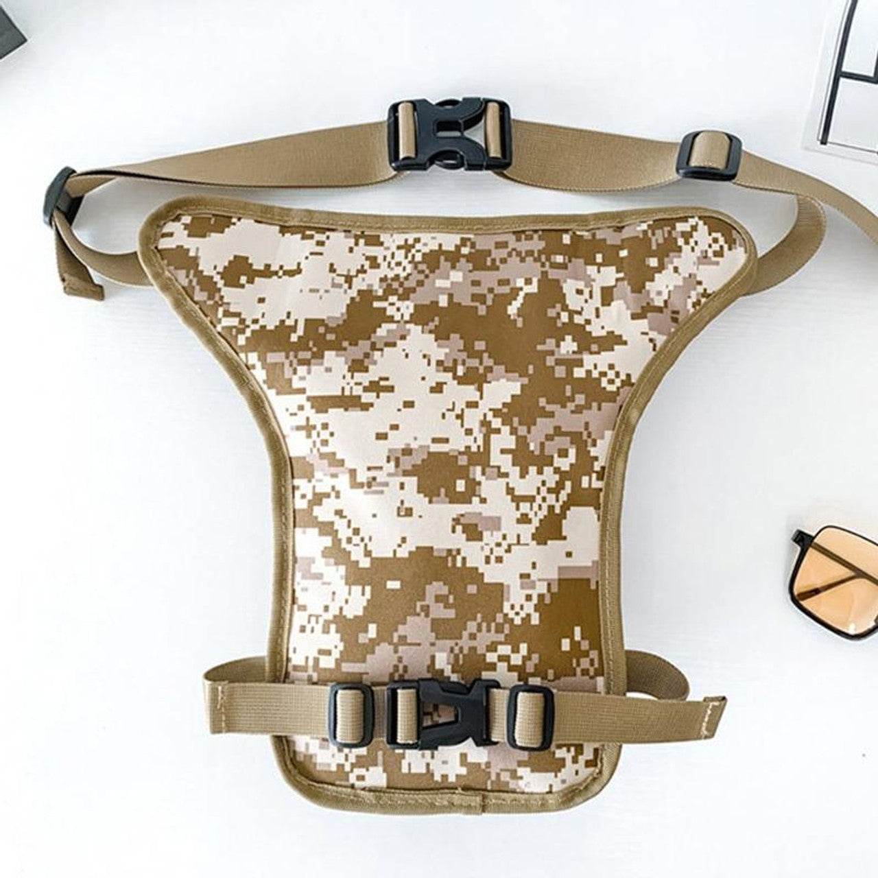 Outdoor Motorcycle Riding Waist And Leg Bag Man Multi Compartment Waist Pack(Camouflage, Brown,Grey)